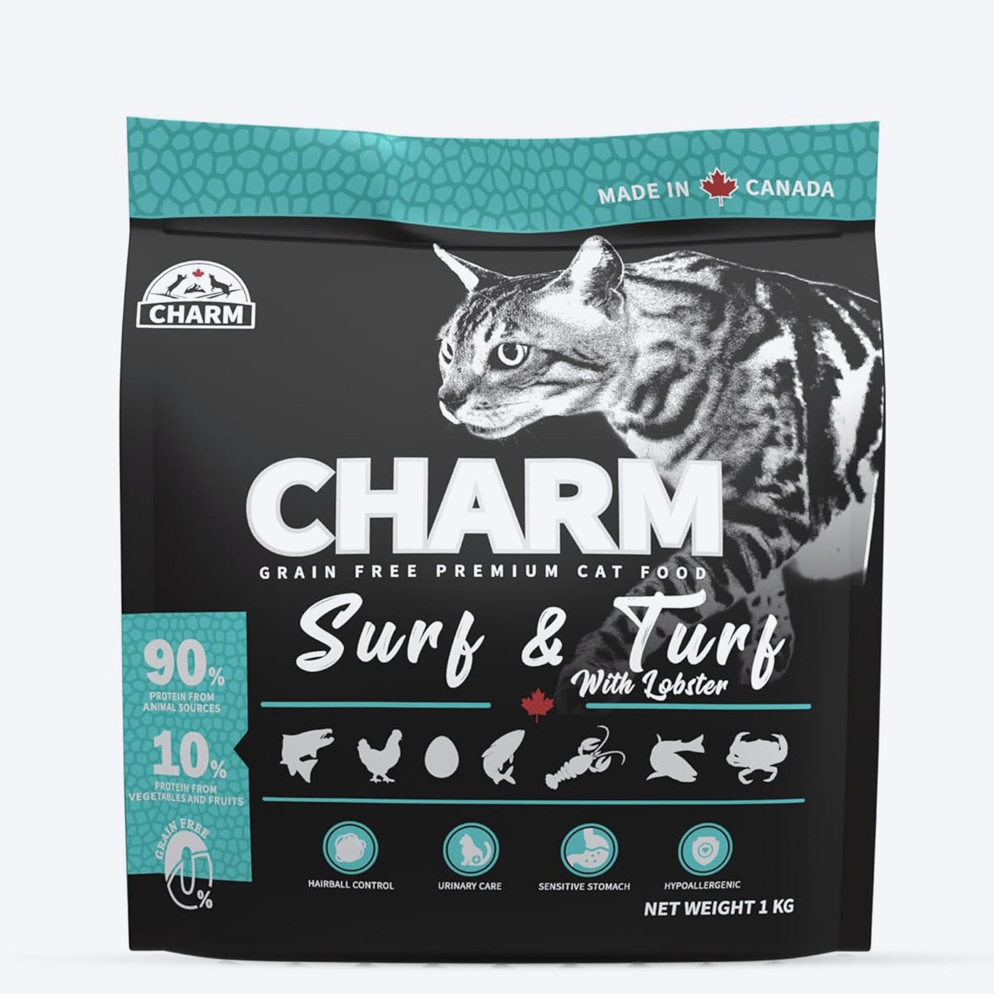 Charm Premium Surf & Turf With Lobster Grain Free Dry Food For Cat - Heads Up For Tails