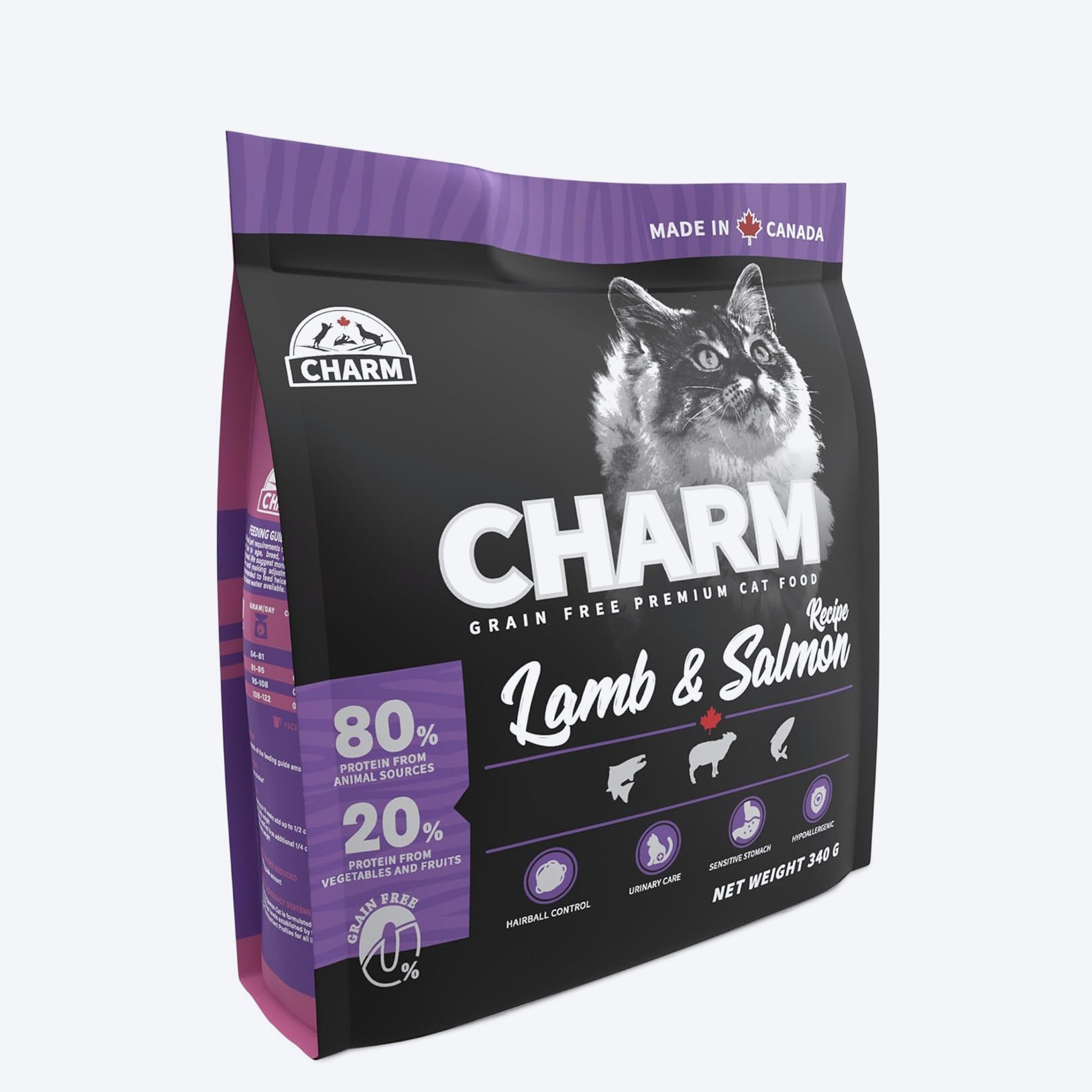 Charm Premium Lamb & Salmon Recipe Grain Free Dry Food For Cat - Heads Up For Tails