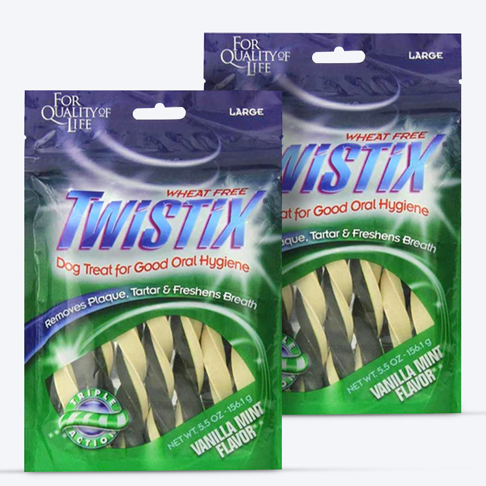 NPIC Twistix Vanilla Mint Dog Treats - Heads Up For Tails