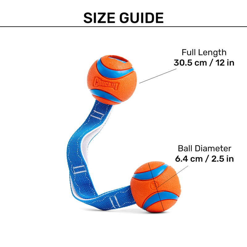 Chuckit! Ultra Duo Tug Dog Toy - Orange & Blue - M - Heads Up For Tails