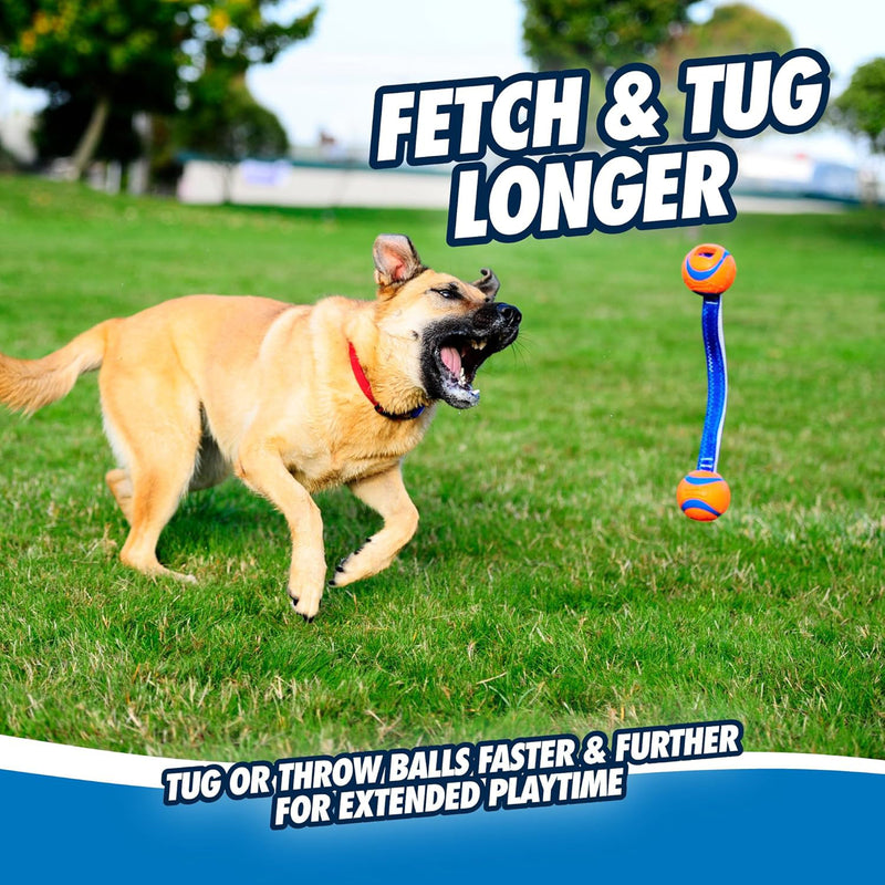 Chuckit! Ultra Duo Tug Dog Toy - Orange & Blue - M - Heads Up For Tails