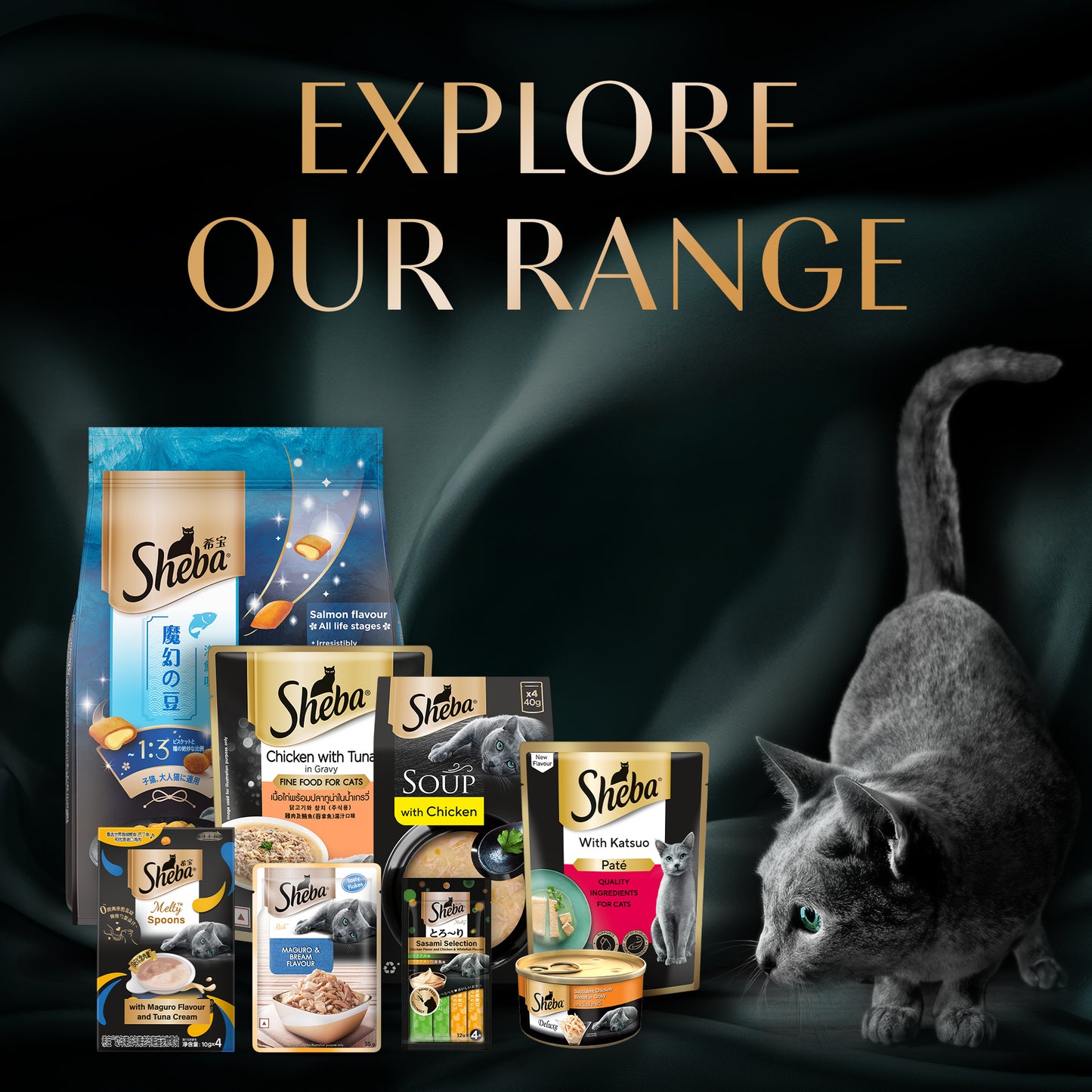 Sheba Melty Spoons Creamy Chicken & Chicken Shreds Treat For Cat - 40 gm Packs