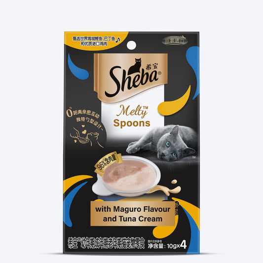Sheba Melty Spoons Maguro Flavour With Tuna Cream Treat For Cat - 40 gm Packs