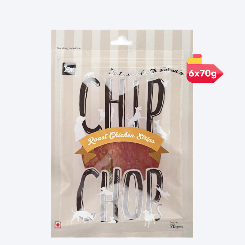 Chip Chops Dog Treats - Roast Chicken Strips - Heads Up For Tails
