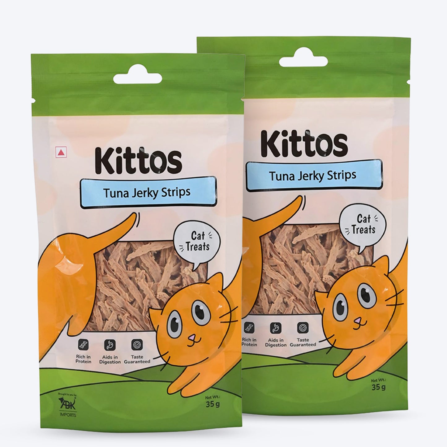 Kittos Purr-Fect Tuna Jerky Strips Cat Treats - 35 g - Heads Up For Tails