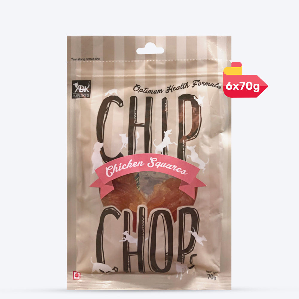 Chip Chops Chicken Square Treats For Dog - 70 g - Heads Up For Tails