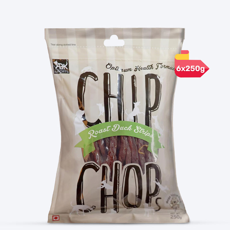 Chip Chops Dog Treats - Roast Duck Strips - 250g - Heads Up For Tails