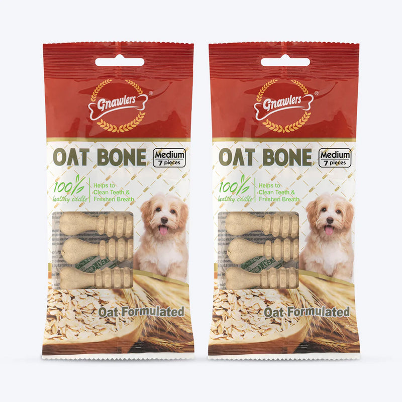 Gnawlers Oat Bone Dog Treat 60 g - Heads Up For Tails