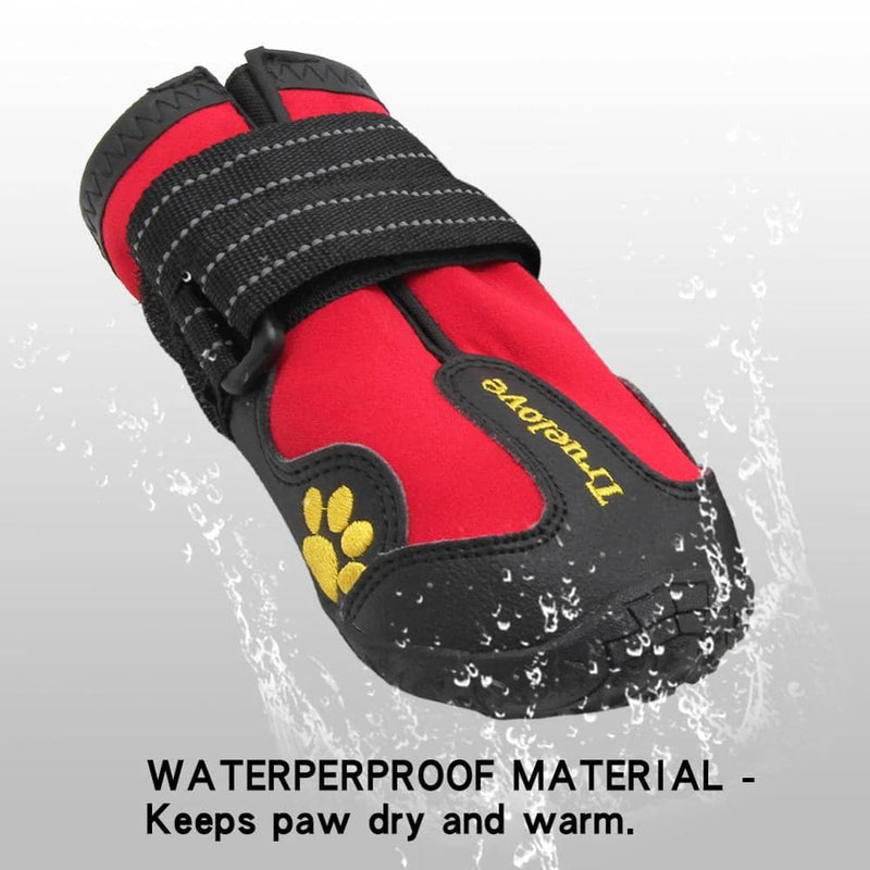 Truelove Anti-Slip Boots For Dog - Red (Set of 4) - Heads Up For Tails