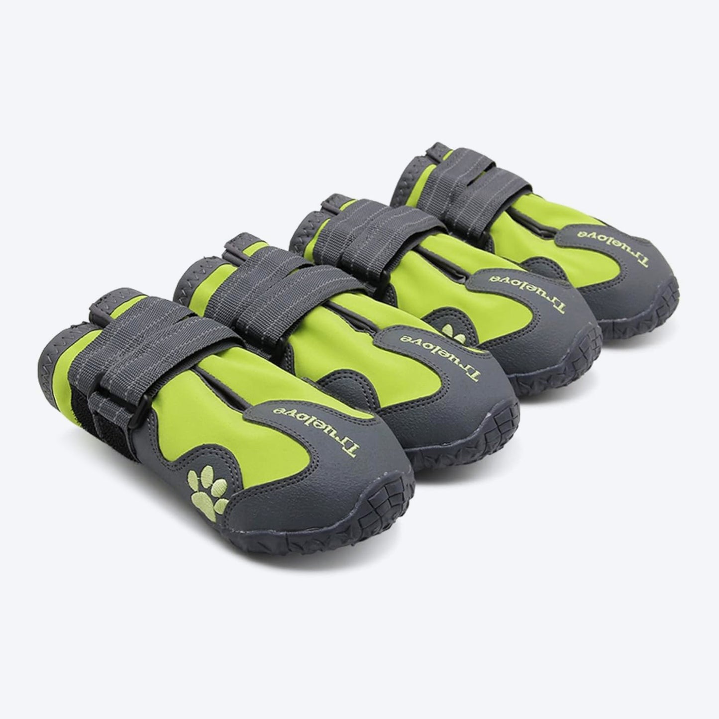 Truelove Anti-Slip Boots For Dog - Neon Yellow (Set of 4)