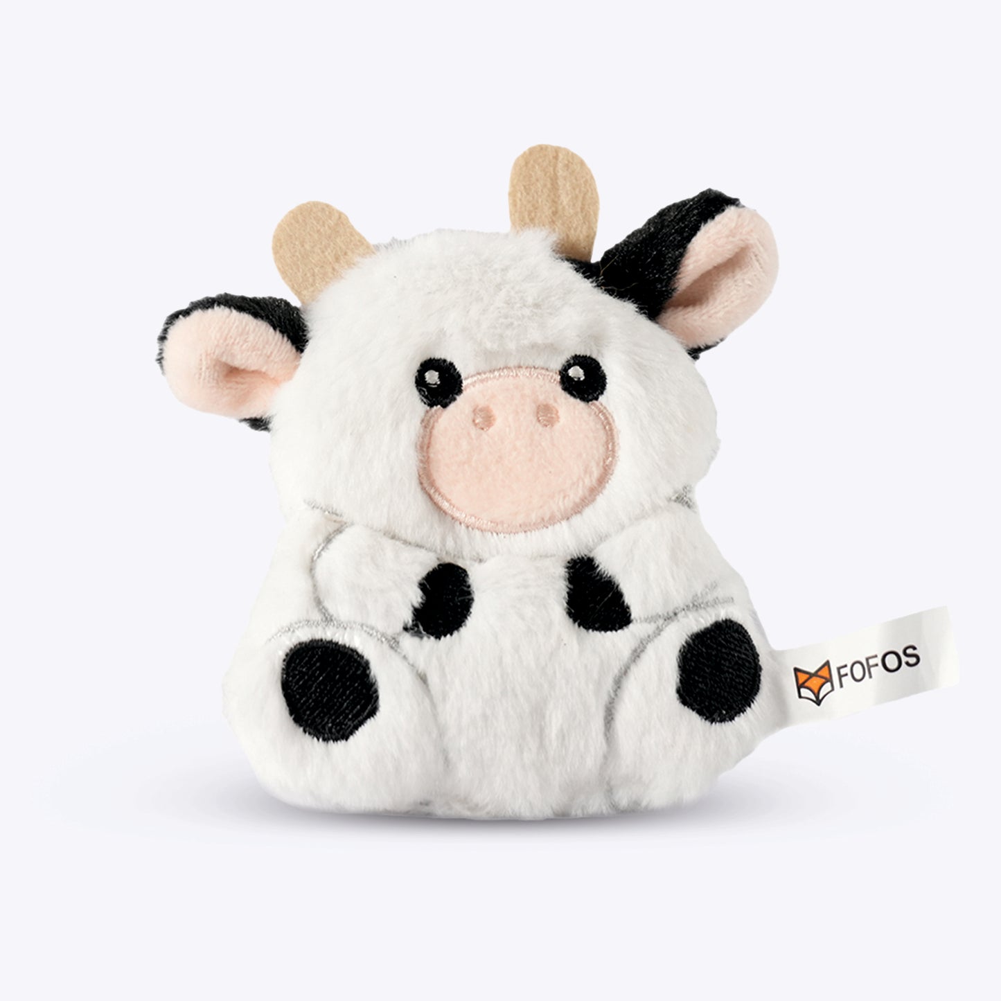 FOFOS Cow Floppy Crinkle Catnip Plush Toy For Cat - White