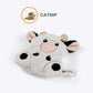 FOFOS Cow Floppy Crinkle Catnip Plush Toy For Cat - White