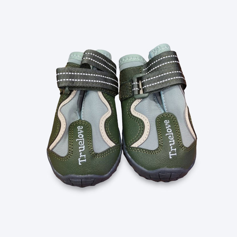 Truelove Waterproof With Reflective Straps Shoes For Dog - Cypress & Harbor Gray (Set of 4) - Heads Up For Tails