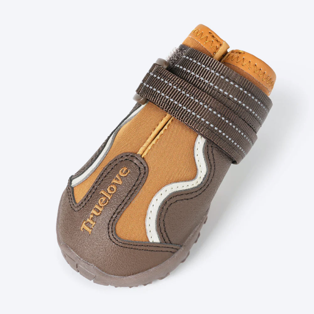 Truelove Waterproof With Reflective Straps Shoes For Dog - Pinecone & Glazed Ginger (Set of 4)