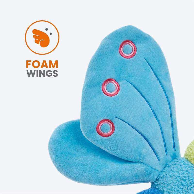 FOFOS Jumbo Butterfly Plush Toy For Dog - Blue - Heads Up For Tails