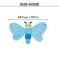 FOFOS Jumbo Butterfly Plush Toy For Dog - Blue - Heads Up For Tails