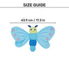 FOFOS Jumbo Butterfly Plush Toy For Dog - Blue - Heads Up For Tails