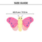 FOFOS Jumbo Butterfly Plush Toy For Dog - Pink - Heads Up For Tails