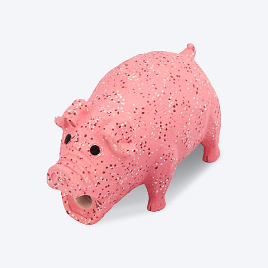 FOFOS Pig Latex Squeaker Chew Toy For Dog - Pink