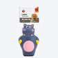 FOFOS Hippo Latex Squeaker Chew Toy For Dog - Blue & Pink