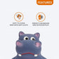 FOFOS Hippo Latex Squeaker Chew Toy For Dog - Blue & Pink