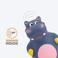 FOFOS Hippo Latex Squeaker Chew Toy For Dog - Blue & Pink