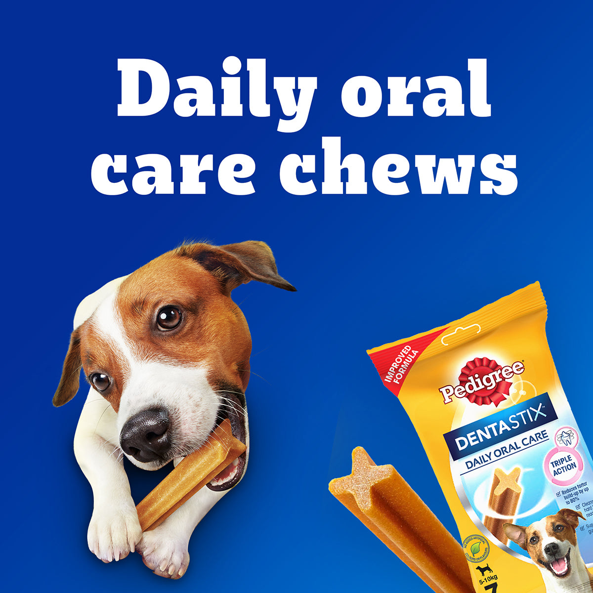 Pedigree Dentastix Dog Treat Weekly Pack For Small Breed - 110 g - Heads Up For Tails