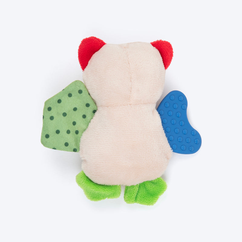 HUFT Owl You Need Squeaky Plush Toy For Puppies - Multicolor - Heads Up For Tails
