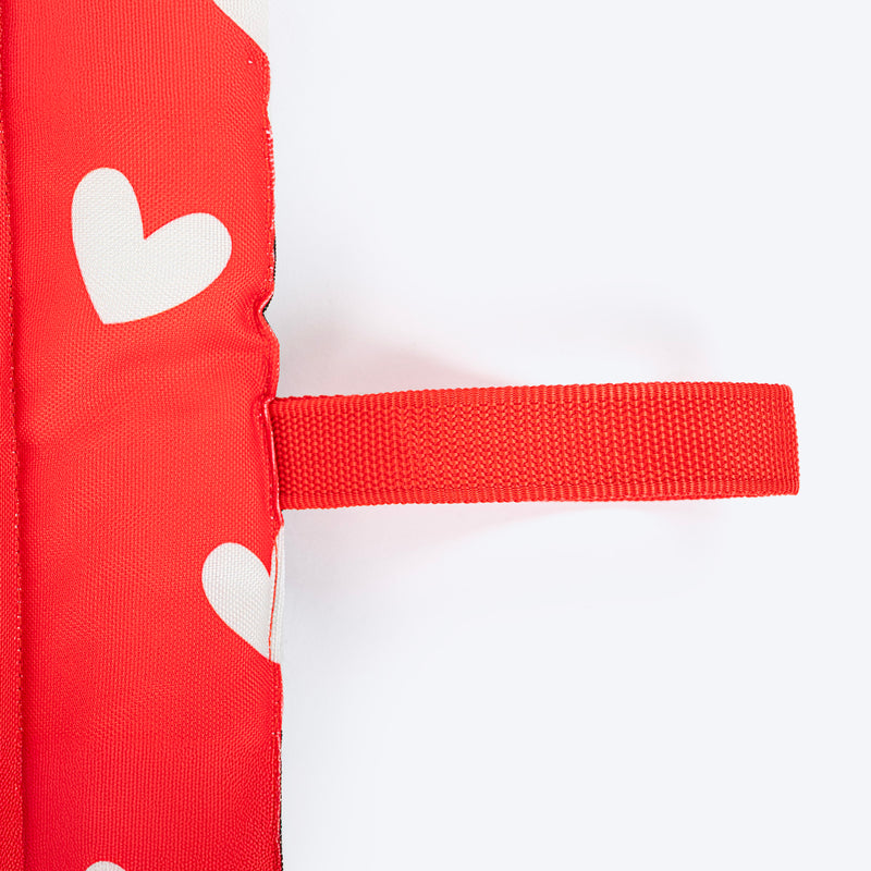 HUFT Sweethearts Flat Mat For Dog - Red - Heads Up For Tails