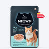 Meowsi by HUFT Tuna & Shrimp pâté Cat Wet Food, 80 gm, grain-free, with vitamins and minerals for balanced nutrition.