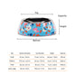 HUFT Summer Bloom Printed Melamine Bowl With Steel Insert For Dog - Blue - Heads Up For Tails