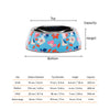 HUFT Summer Bloom Printed Melamine Bowl With Steel Insert For Dog - Blue - Heads Up For Tails
