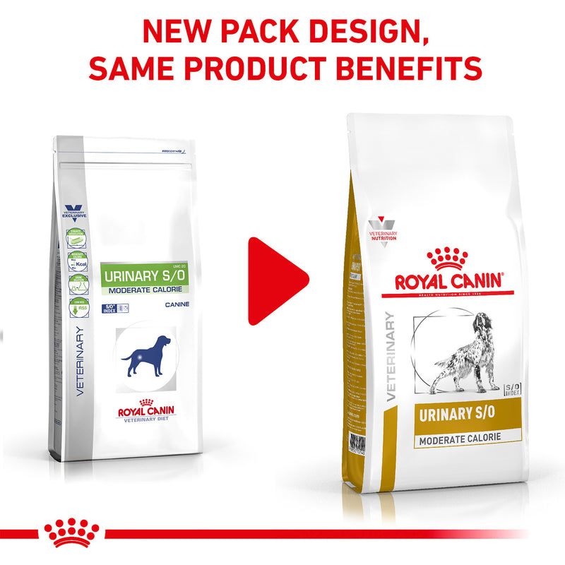 Royal Canin Veterinary Urinary S/O Moderate Calorie Dry Food For Dog - 1.5 kg - Heads Up For Tails