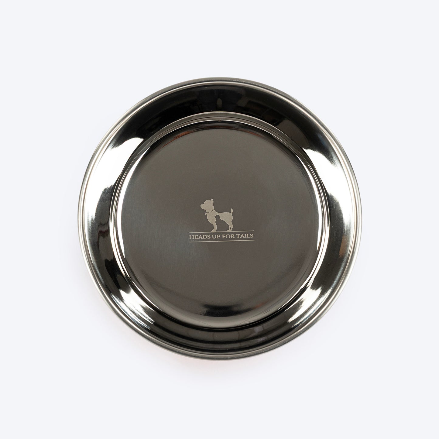 HUFT Doodle Tails Printed Steel Bowl For Dog - Yellow