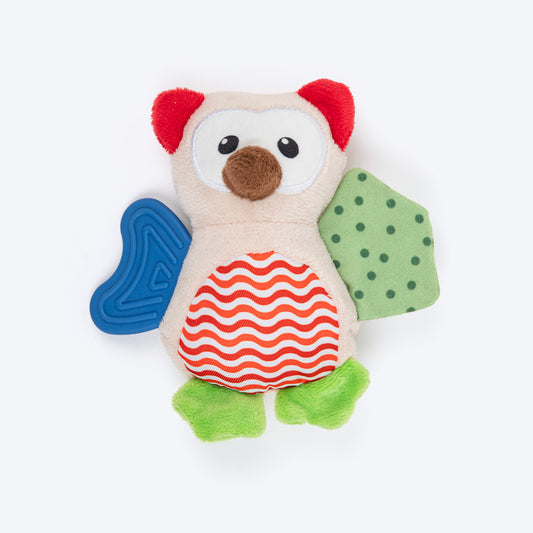 HUFT Owl You Need Squeaky Plush Toy For Puppies - Multicolor - Heads Up For Tails