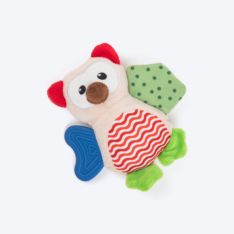 HUFT Owl You Need Squeaky Plush Toy For Puppies - Multicolor - Heads Up For Tails