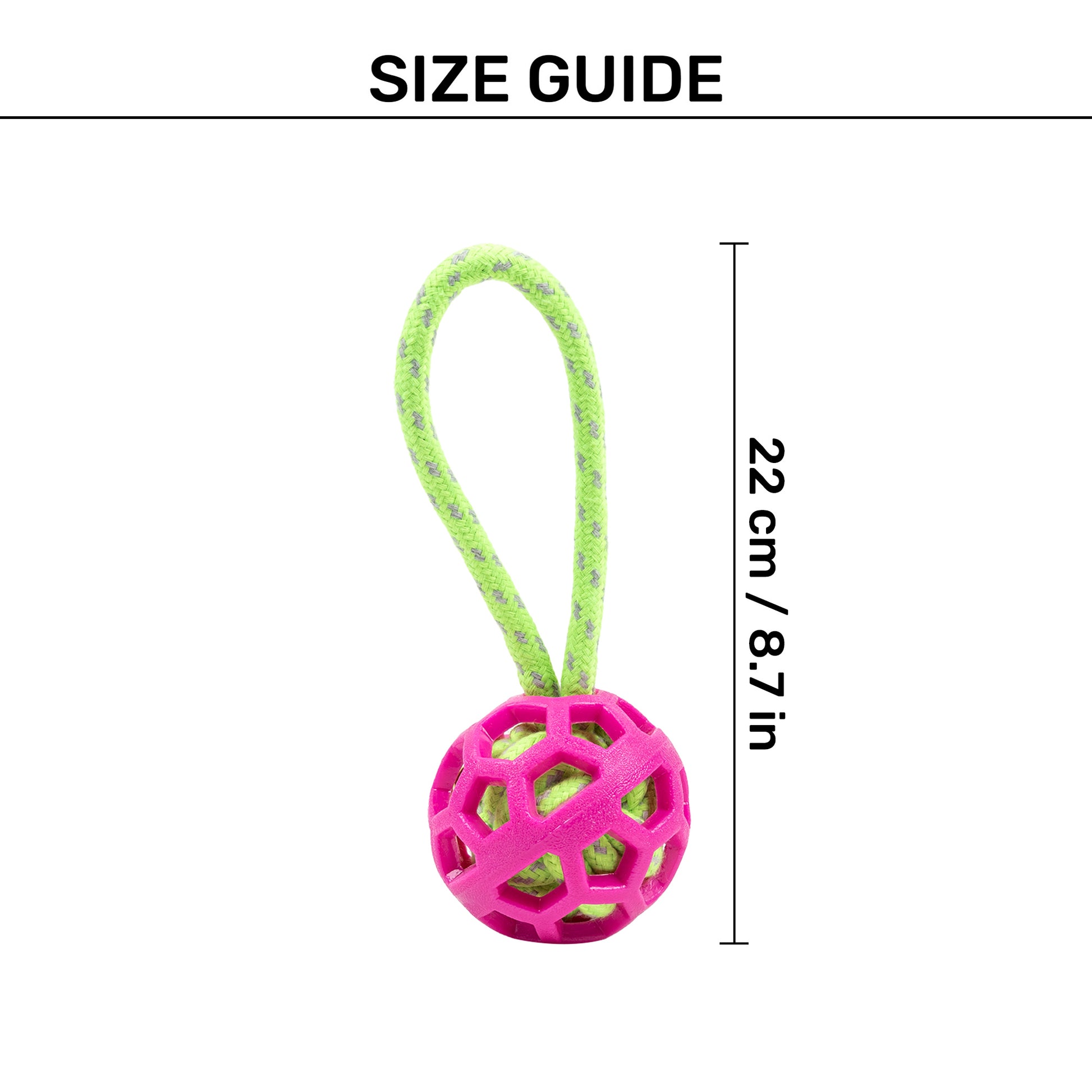 TLC Tug-A-Ball Toy For Dog - Pink - Heads Up For Tails
