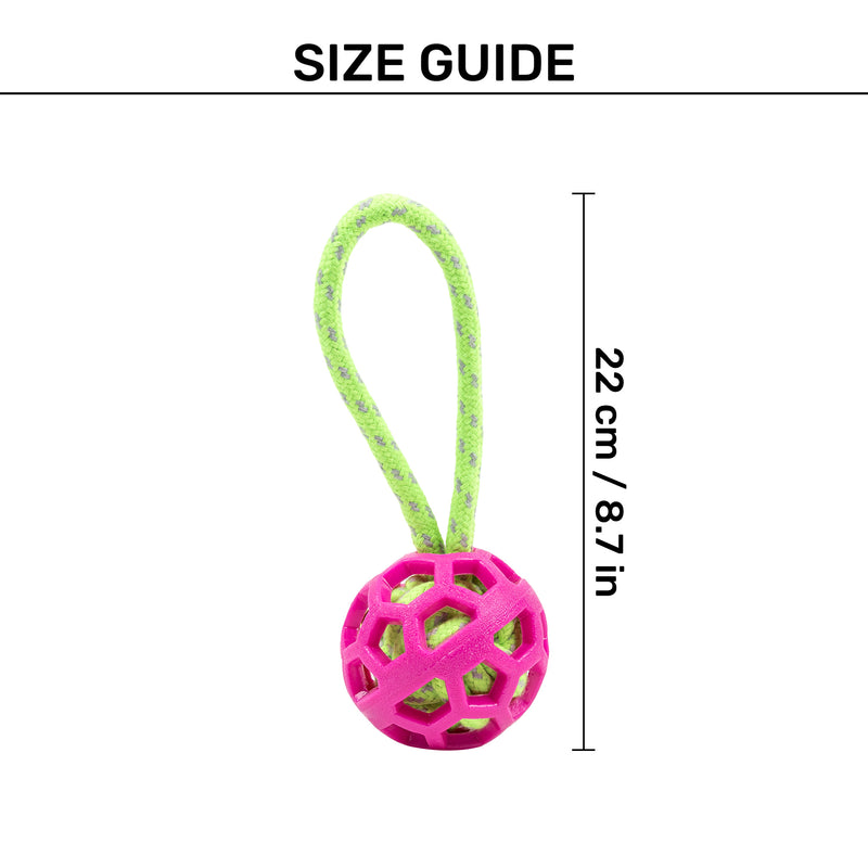 TLC Tug-A-Ball Toy For Dog - Pink - Heads Up For Tails