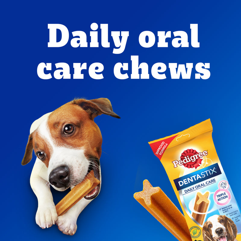 Pedigree Dentastix Dog Treat Weekly Pack For Medium Breed - 180 g - Heads Up For Tails
