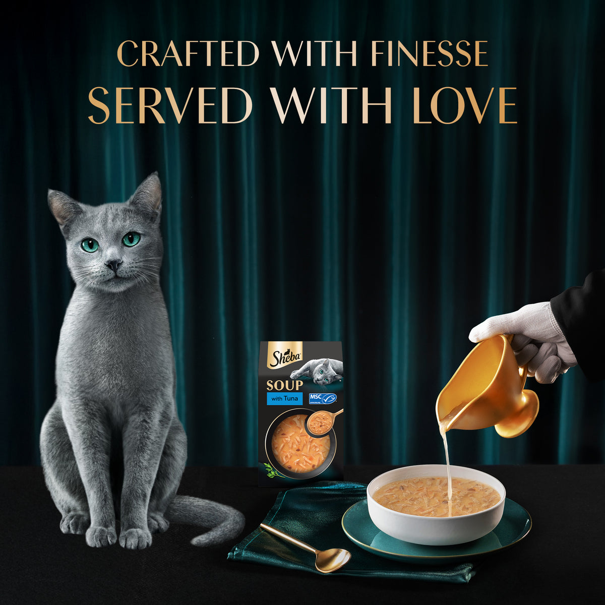 Sheba Soup With Tuna Wet Food For Cat - 40 gm x 4 pcs