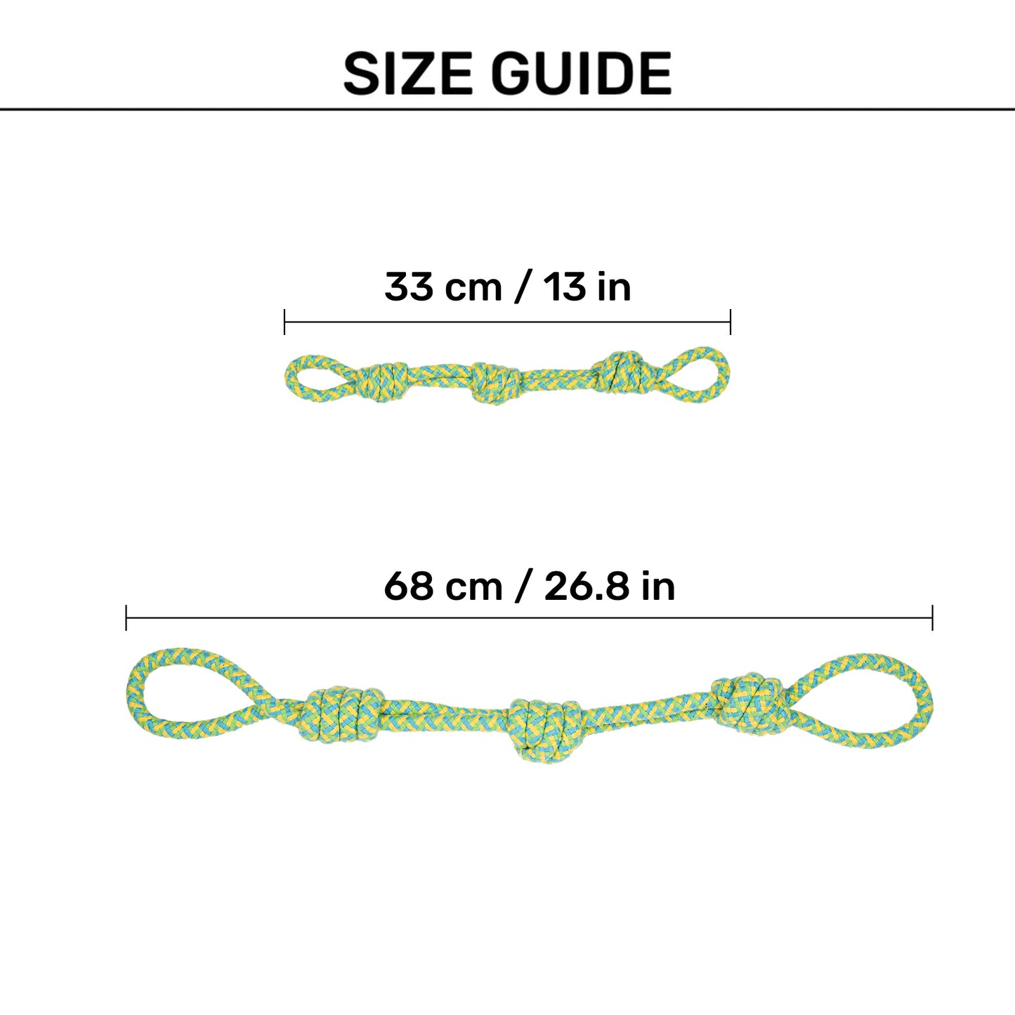 Dash Dog Tuff Tugger Rope Toy For Dog - Multicolor - Heads Up For Tails