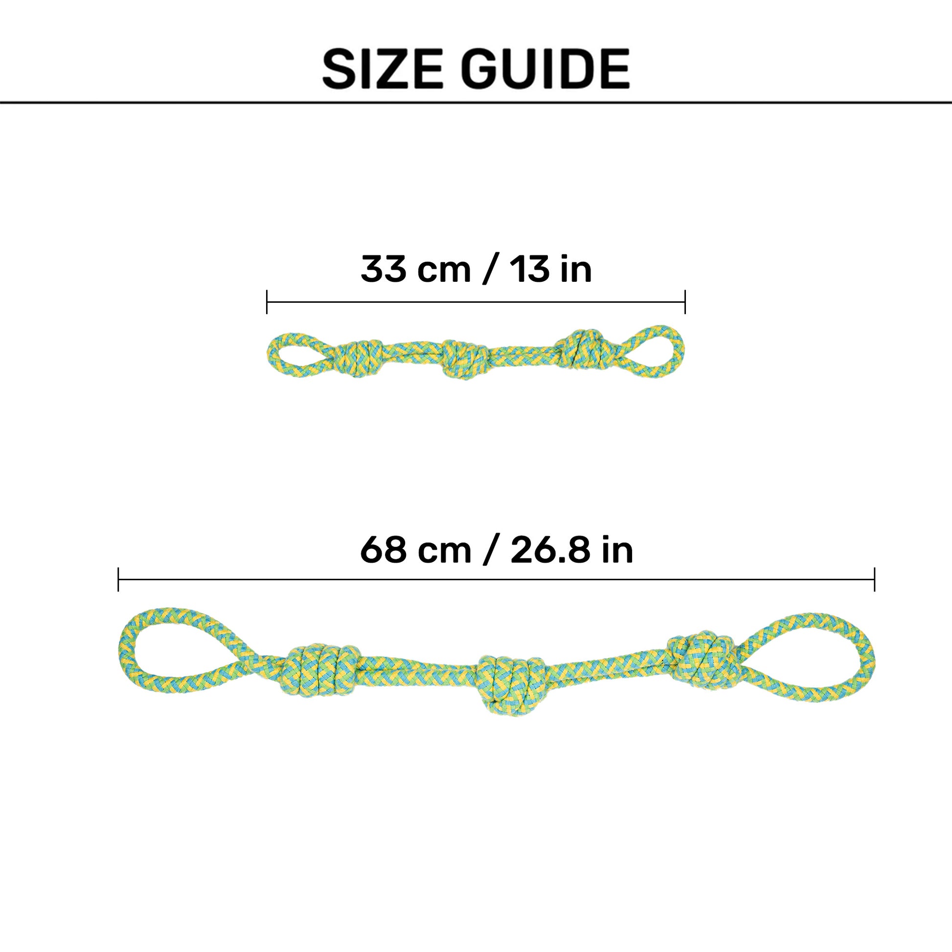 Dash Dog Tuff Tugger Rope Toy For Dog - Multicolor - Heads Up For Tails