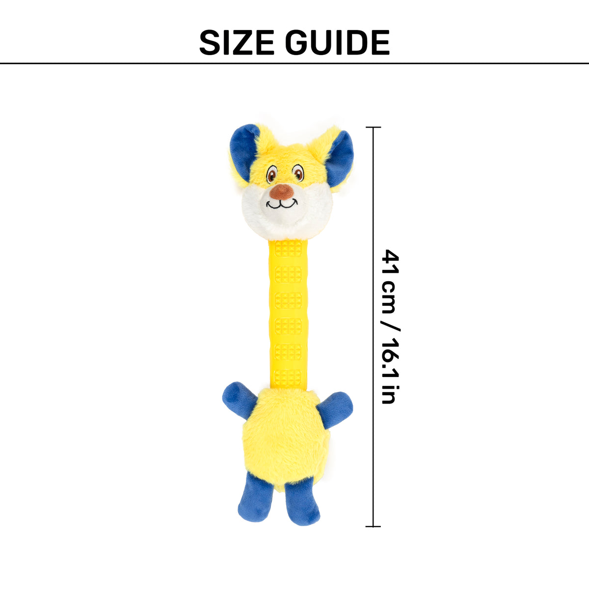 HUFT Lolo LongNeck Chew Toy For Dog - Yellow - Heads Up For Tails