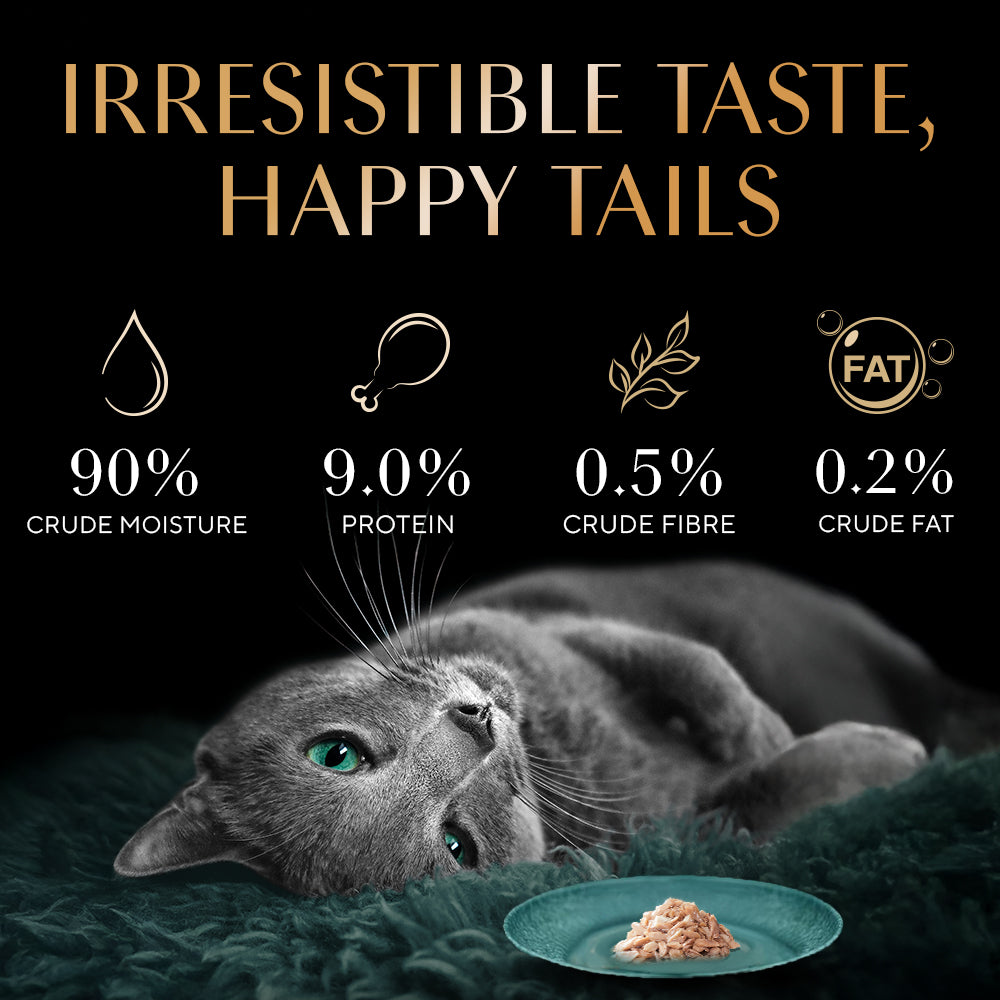 Sheba Deluxe Premium (1+ Years) Tuna Flakes & Salmon In Gravy Adult Cat Wet Food - 85 gm - Pack