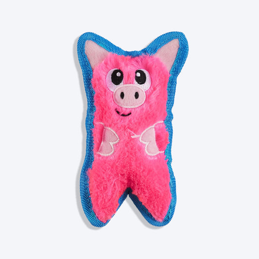 Outward Hound Durablez Pig Plush Toy For Dog - Pink