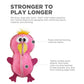 Outward Hound Flamingo Xtreme Seamz Plush Toy For Dog - Pink - M