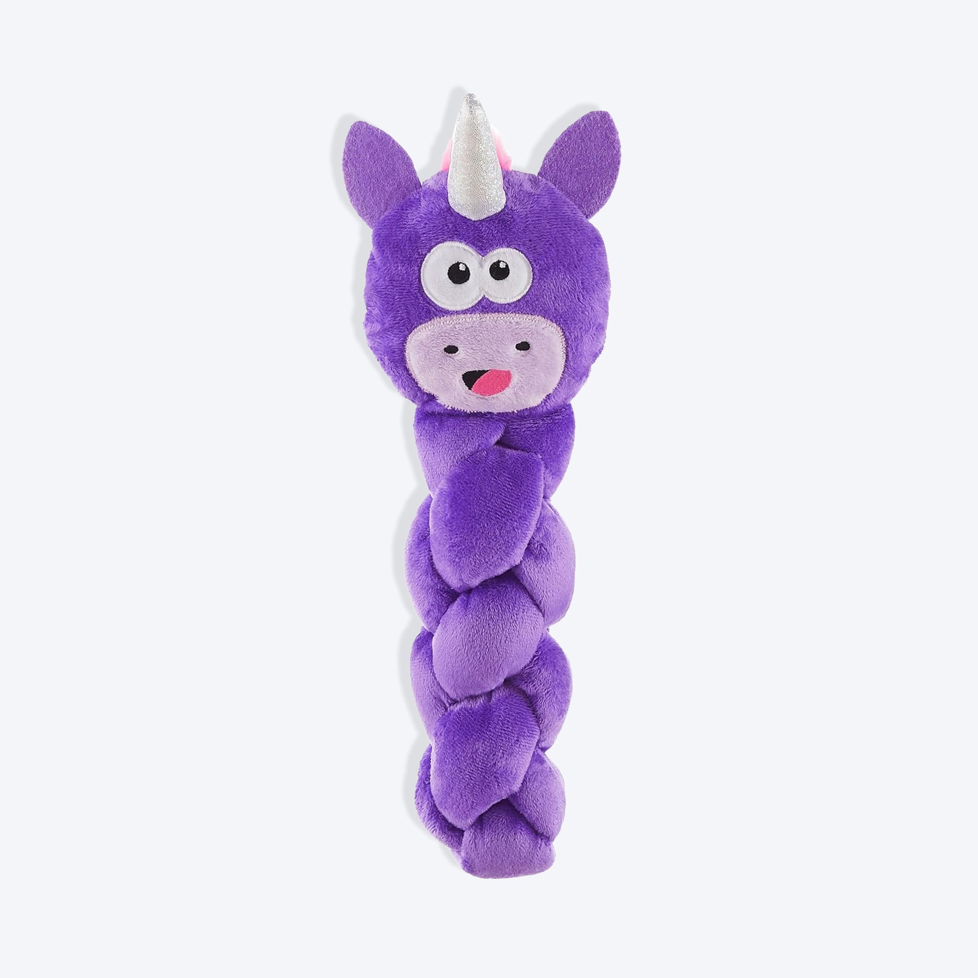 Outward Hound Twistiez Unicorn Plush With Interactive Toy For Dog - Purple - L - Heads Up For Tails