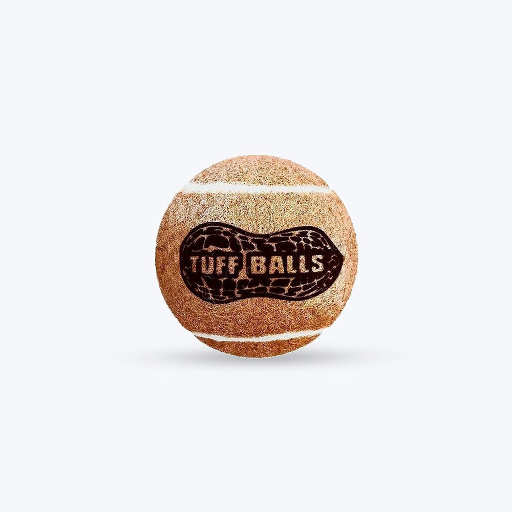 Petsport Tuff Balls Junior Dog Toy - Peanut Butter (Pack Of 2)_01