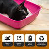 Savic Cat Litter Tray - 15 x 10 x 3 inch - Heads Up For Tails