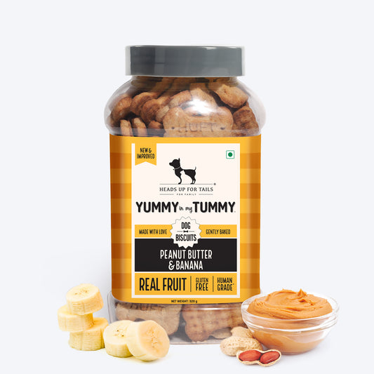 HUFT YIMT Peanut Butter & Banana Gluten-Free Dog Biscuits - Heads Up For Tails
